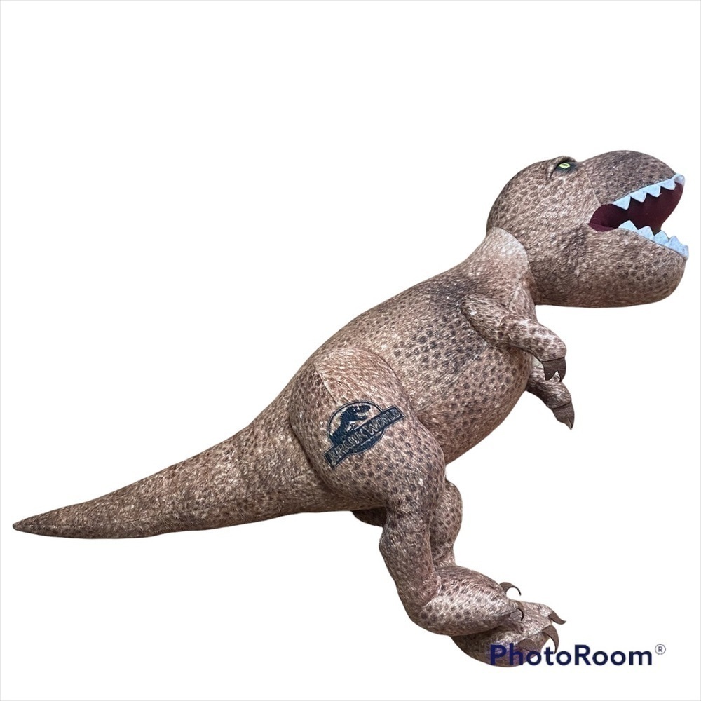Jurassic Park T-Rex Plush Stuffed Dinosaur Brown Velociraptor Tyrannosaurus